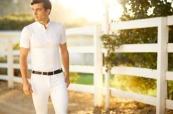 Ariat Mens Tri Factor Grip Knee Patch Breech - White -Equestrian Supplies 15578c