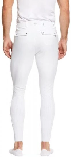 Ariat Mens Tri Factor Grip Knee Patch Breech - White -Equestrian Supplies 15578d