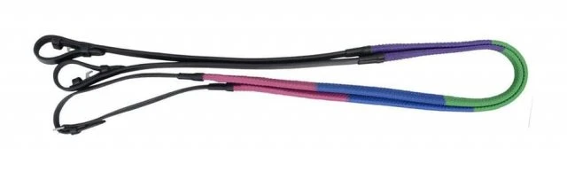 Hy Rubber Covered Training Reins 2 Hy Rubber Covered Training Reins - Image 2