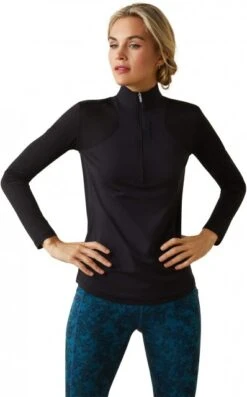Ariat Breathe 1/4 Zip Long Sleeve - Black