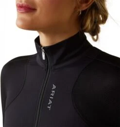 Ariat Breathe 1/4 Zip Long Sleeve - Black -Equestrian Supplies 17632c