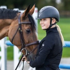 EQX Kylo Riding Hat - Black Matte/Black Gloss -Equestrian Supplies 17733d