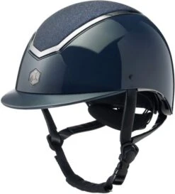 EQX Kylo Sparkly Riding Hat - Navy Gloss/Pewter